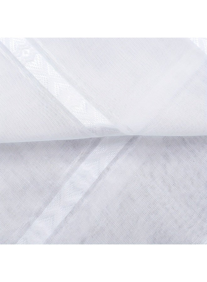 وشاح رأس شماغ أبيض للرجال-140x140 مزيج قطن ممتاز للارتداء اليومي ، رمضان والعيد - Image 4